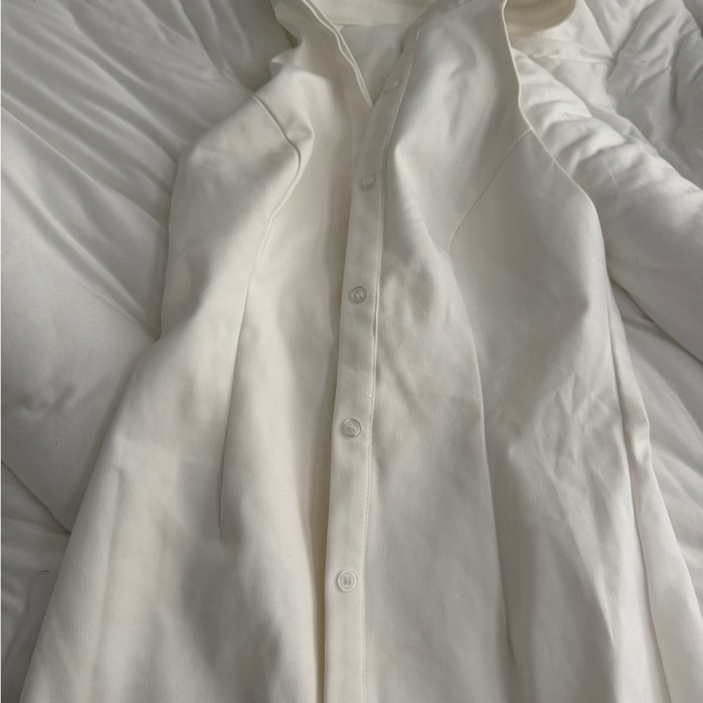 Showpo White Maxi Halter Dress with Front Slit - Picture 6 of 6